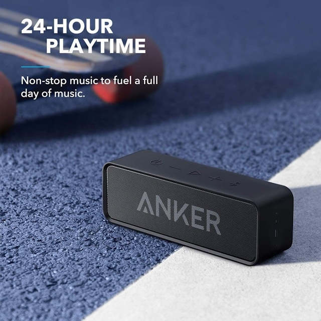 Anker Soundcore Bluetooth Speaker with IPX5 Waterproof, Stereo Sound, 24H Playtime, Portable Wireless Speaker