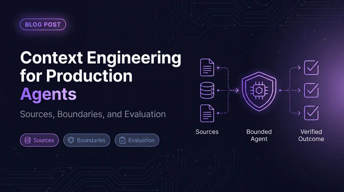 Context Engineering for Production Agents: Sources, Boundaries, and Evaluation